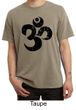 Mens Yoga Shirt Black Distressed OM Pigment Dyed Tee T-Shirt