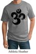 Mens Yoga Shirt Black Distressed OM Tall Tee T-Shirt