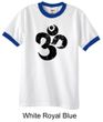 Mens Yoga Shirt Black Distressed OM Ringer Tee T-Shirt
