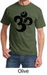 Mens Yoga Shirt Black Distressed OM Tee T-Shirt