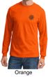 Mens Yoga Shirt Black Lotus OM Patch Pocket Print Long Sleeve T-Shirt