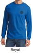 Mens Yoga Shirt Black Lotus OM Patch Pocket Print Long Sleeve T-Shirt