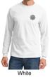 Mens Yoga Shirt Black Lotus OM Patch Pocket Print Long Sleeve T-Shirt