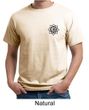 Mens Yoga Shirt Black Lotus OM Patch Pocket Print Organic Tee T-Shirt