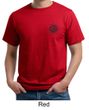 Mens Yoga Shirt Black Lotus OM Patch Pocket Print Organic Tee T-Shirt