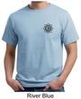 Mens Yoga Shirt Black Lotus OM Patch Pocket Print Organic Tee T-Shirt