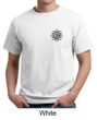 Mens Yoga Shirt Black Lotus OM Patch Pocket Print Organic Tee T-Shirt