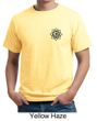 Mens Yoga Shirt Black Lotus OM Patch Pocket Print Organic Tee T-Shirt