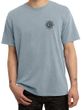 Mens Yoga Shirt Black Lotus OM Patch Pocket Print Pigment Dyed T-Shirt