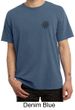 Mens Yoga Shirt Black Lotus OM Patch Pocket Print Pigment Dyed T-Shirt