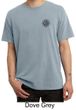Mens Yoga Shirt Black Lotus OM Patch Pocket Print Pigment Dyed T-Shirt