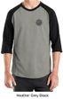 Mens Yoga Shirt Black Lotus OM Patch Pocket Print Raglan Tee T-Shirt