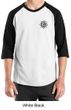 Mens Yoga Shirt Black Lotus OM Patch Pocket Print Raglan Tee T-Shirt
