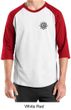 Mens Yoga Shirt Black Lotus OM Patch Pocket Print Raglan Tee T-Shirt