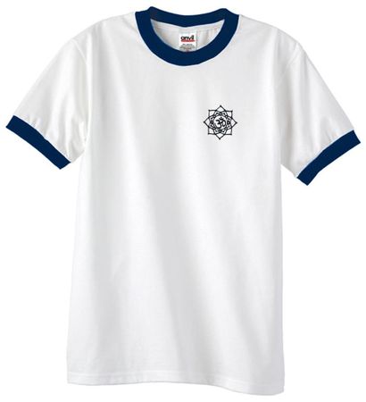 Mens Yoga Shirt Black Lotus OM Patch Pocket Print Ringer Tee T-Shirt