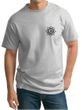 Mens Yoga Shirt Black Lotus OM Patch Pocket Print Tall Tee T-Shirt