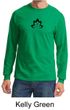Mens Yoga Shirt Black Namaste Lotus Long Sleeve Tee T-Shirt