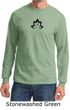 Mens Yoga Shirt Black Namaste Lotus Long Sleeve Tee T-Shirt