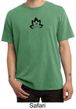 Mens Yoga Shirt Black Namaste Lotus Pigment Dyed Tee T-Shirt