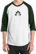 Mens Yoga Shirt Black Namaste Lotus Raglan Tee T-Shirt