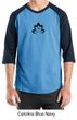 Mens Yoga Shirt Black Namaste Lotus Raglan Tee T-Shirt
