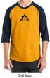 Mens Yoga Shirt Black Namaste Lotus Raglan Tee T-Shirt