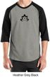 Mens Yoga Shirt Black Namaste Lotus Raglan Tee T-Shirt