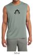 Mens Yoga Shirt Black Namaste Lotus Sleeveless Moisture Wicking Tee