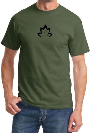 Mens Yoga Shirt Black Namaste Lotus Tee T-Shirt