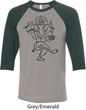 Mens Yoga Shirt Black Sketch Ganesha Raglan Shirt