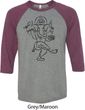 Mens Yoga Shirt Black Sketch Ganesha Raglan Shirt