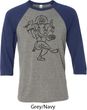 Mens Yoga Shirt Black Sketch Ganesha Raglan Shirt