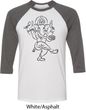 Mens Yoga Shirt Black Sketch Ganesha Raglan Shirt