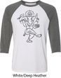 Mens Yoga Shirt Black Sketch Ganesha Raglan Shirt