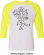 Mens Yoga Shirt Black Sketch Ganesha Raglan Shirt