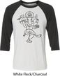 Mens Yoga Shirt Black Sketch Ganesha Raglan Shirt