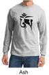 Mens Yoga Shirt Black Tibetan Om Long Sleeve Shirt