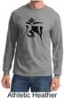 Mens Yoga Shirt Black Tibetan Om Long Sleeve Shirt