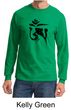 Mens Yoga Shirt Black Tibetan Om Long Sleeve Shirt