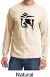 Mens Yoga Shirt Black Tibetan Om Long Sleeve Shirt