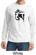 Mens Yoga Shirt Black Tibetan Om Long Sleeve Shirt