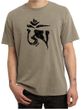 Mens Yoga Shirt Black Tibetan Om Pigment Dyed Shirt