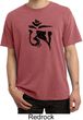 Mens Yoga Shirt Black Tibetan Om Pigment Dyed Shirt