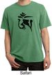 Mens Yoga Shirt Black Tibetan Om Pigment Dyed Shirt