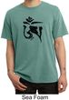 Mens Yoga Shirt Black Tibetan Om Pigment Dyed Shirt