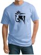 Mens Yoga Shirt Black Tibetan Om Tall Tee Shirt