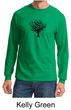 Mens Yoga Shirt Black Tree of Life Long Sleeve Shirt