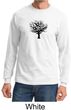 Mens Yoga Shirt Black Tree of Life Long Sleeve Shirt