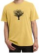 Mens Yoga Shirt Black Tree of Life Pigment Dyed Shirt