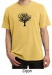 Mens Yoga Shirt Black Tree of Life Pigment Dyed Shirt